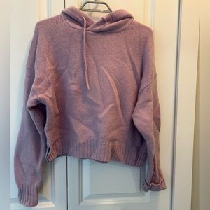Purple cashmere sweater from Aritzia